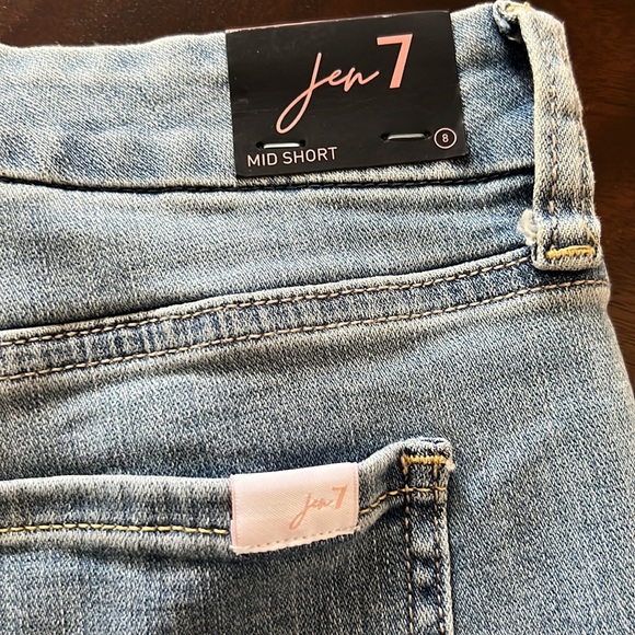 Jen 7 by 7 For All Mankind High Waist Roll Cuff Denim Shorts - Picture 12 of 12